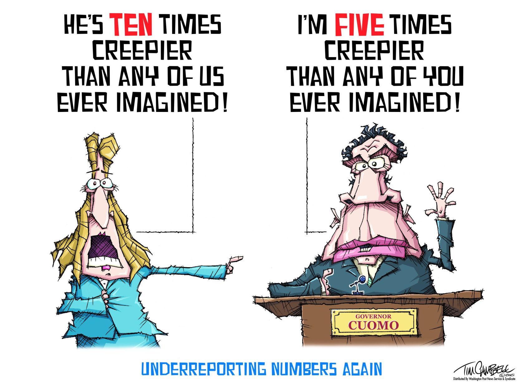 Tim Campbell cartoon